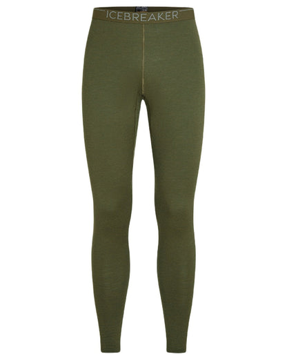 Loden Coloured Icebreaker Mens Merino 200 Oasis Thermal Leggings on white background 