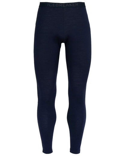 Midnight Navy Coloured Icebreaker Mens Merino 200 Oasis Thermal Leggings on white background 