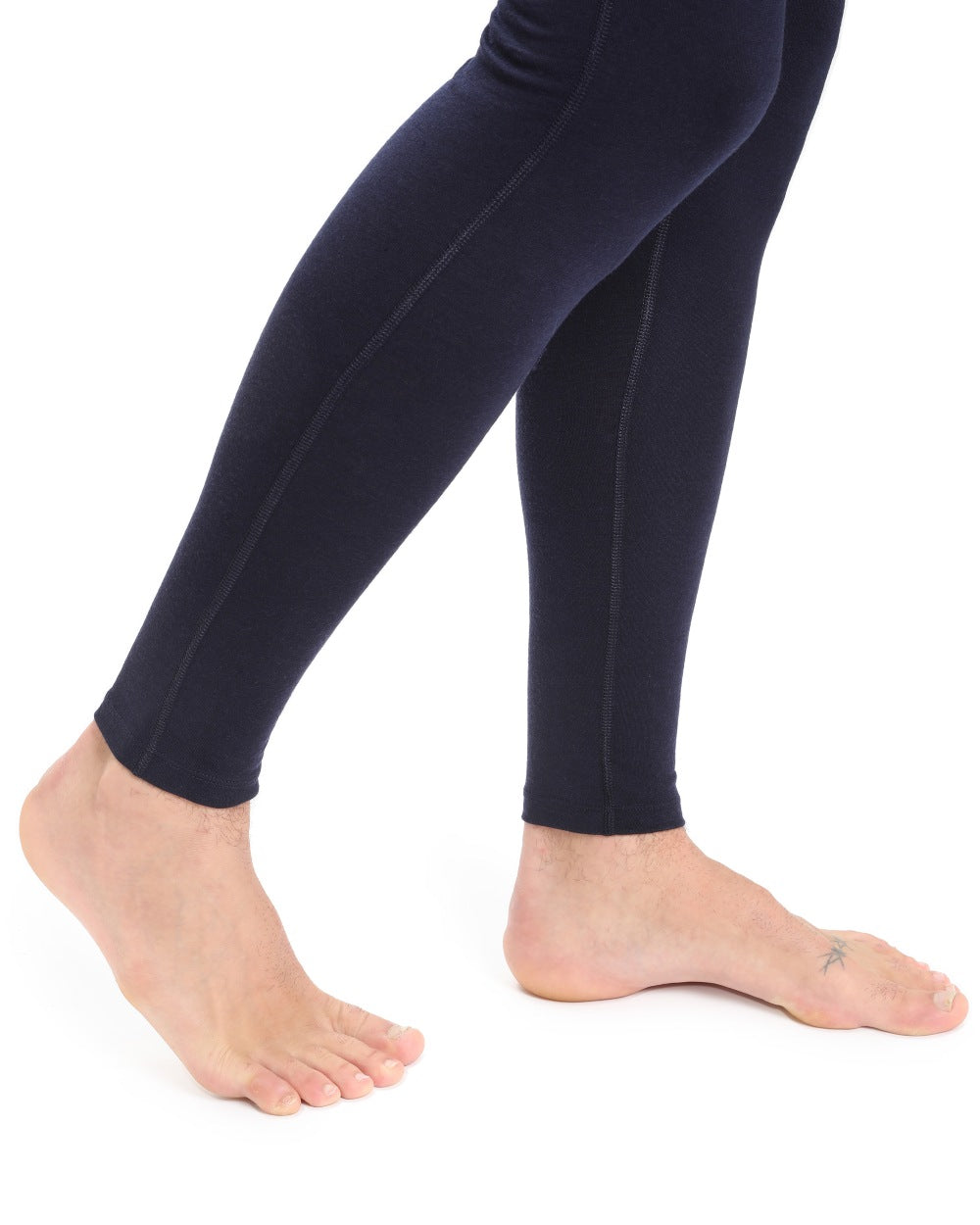 Midnight Navy Coloured Icebreaker Mens Merino 200 Oasis Thermal Leggings on white background 