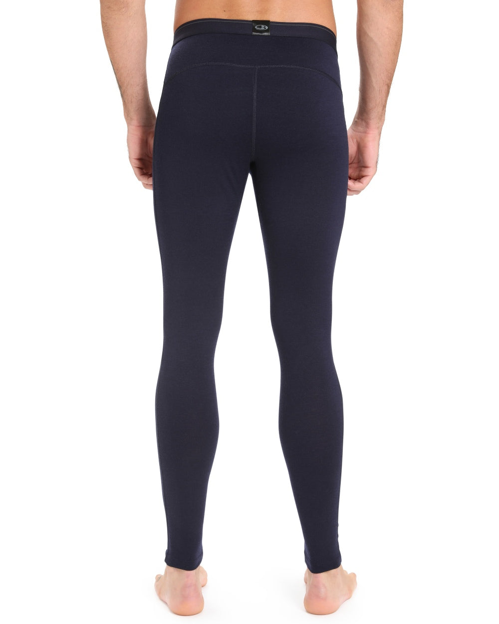 Midnight Navy Coloured Icebreaker Mens Merino 200 Oasis Thermal Leggings on white background 