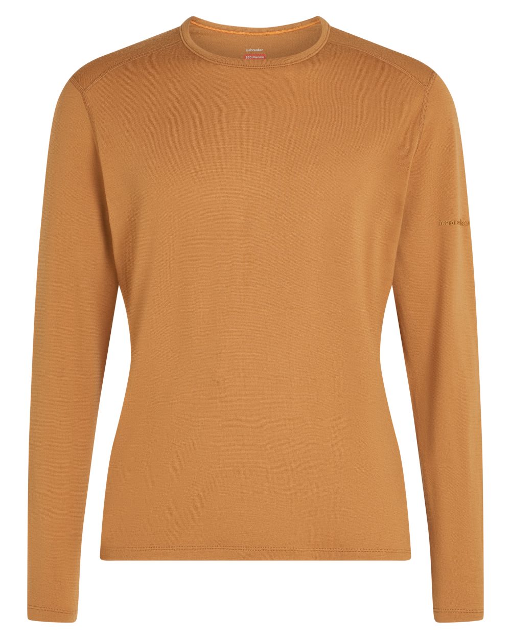 Trail Coloured Icebreaker Mens Merino 260 Tech Crewe Thermal Top on white background 