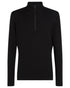 Black Coloured Icebreaker Mens Merino 260 Tech Half Zip Thermal Top on white background 