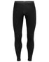 Black Coloured Icebreaker Mens Merino 260 Tech Thermal Leggings on white background 