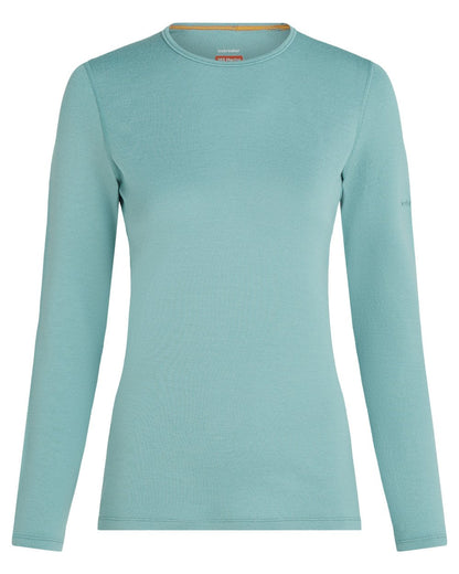 Hydro Coloured Icebreaker Womens 260 Tech Crewe Thermal Top on white background 