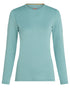 Hydro Coloured Icebreaker Womens 260 Tech Crewe Thermal Top on white background 