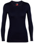 Midnight Navy Coloured Icebreaker Womens 260 Tech Crewe Thermal Top on white background 