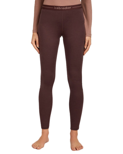 Java Coloured Icebreaker Womens Merino 200 Oasis Thermal Leggings on white background 