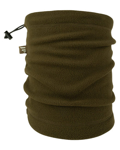 Dark Olive coloured Jack Pyke Country Fleece Neck Gaiter on white background 