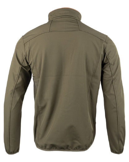 Green coloured Jack Pyke County Softshell Jacket on white background 