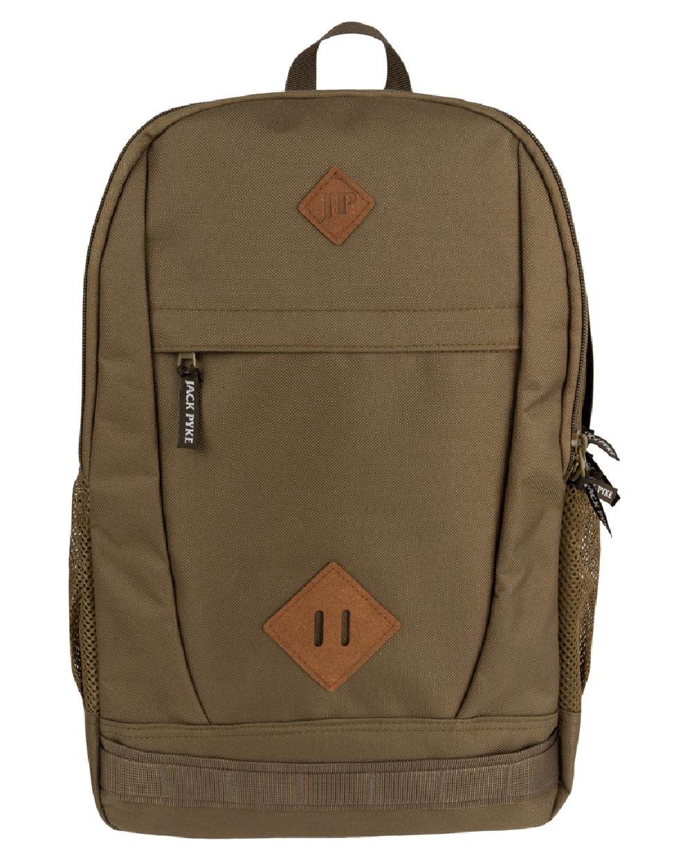 Olive Brown coloured Jack Pyke Falcon Rucksack on white background 