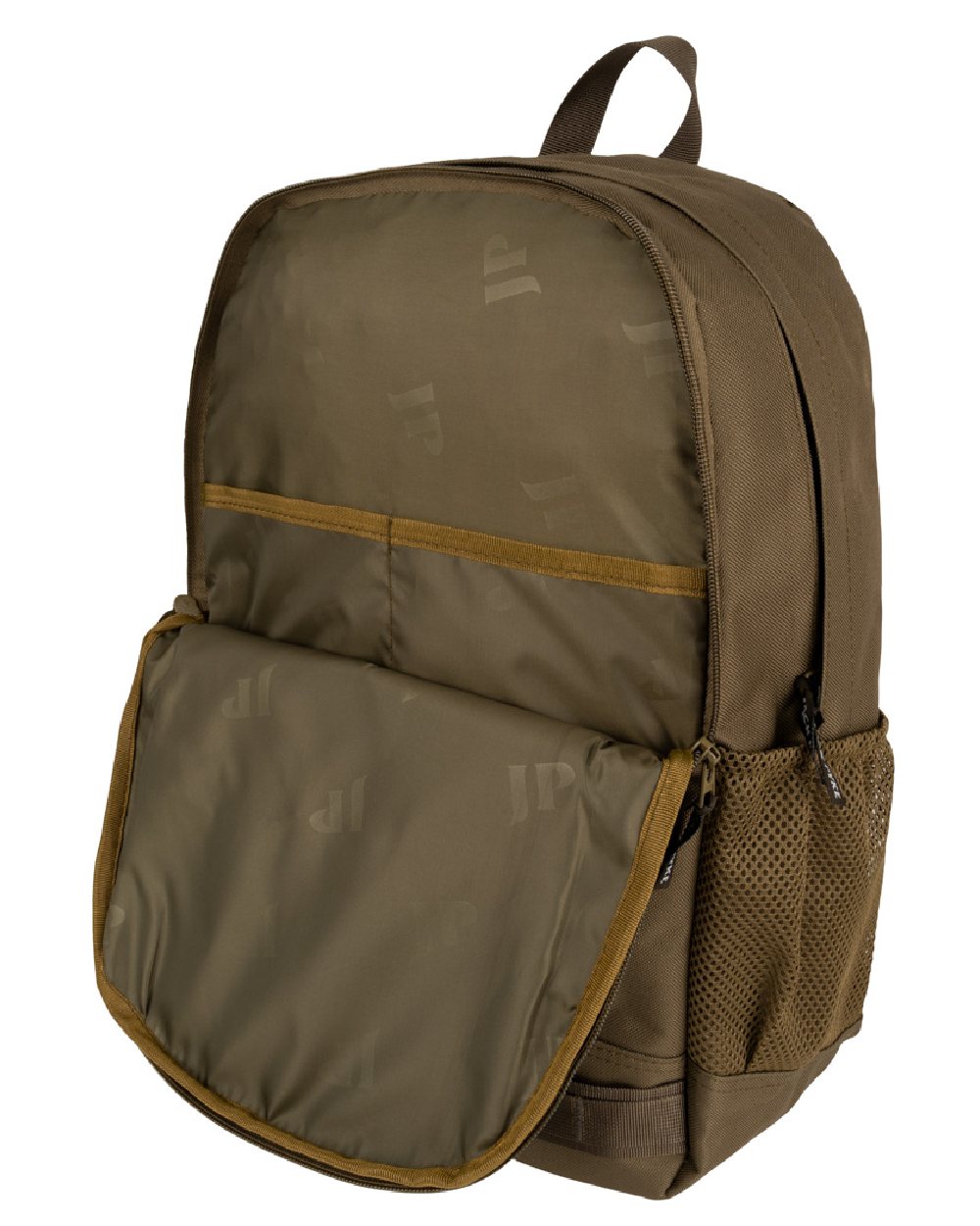 Olive Brown coloured Jack Pyke Falcon Rucksack on white background 