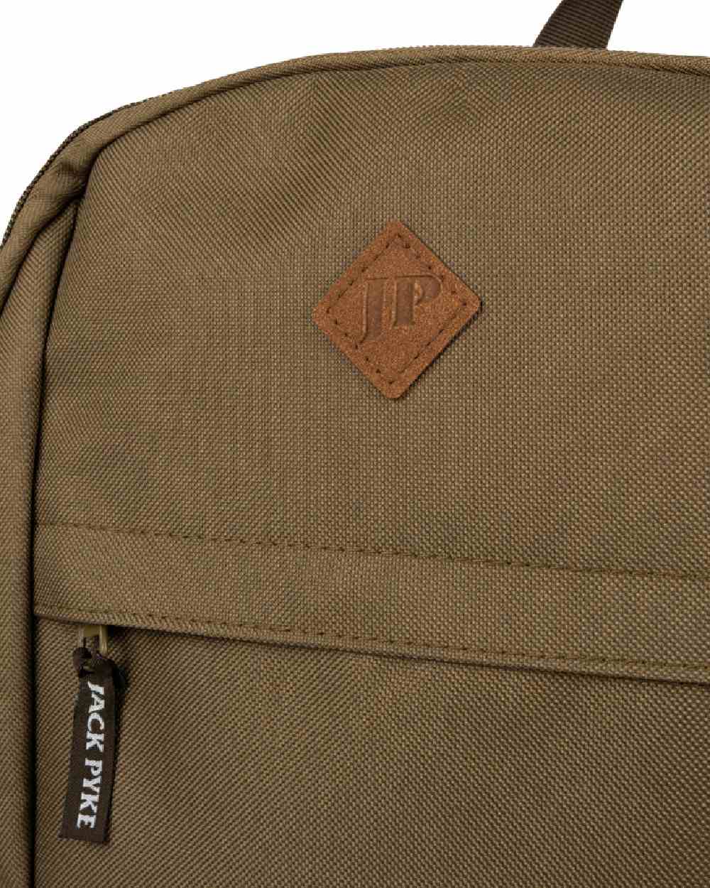 Olive Brown coloured Jack Pyke Falcon Rucksack on white background 