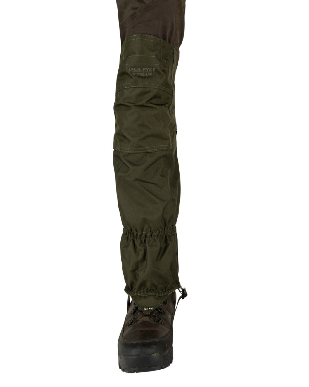 Green coloured Jack Pyke Highline Gaiter on white background 