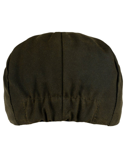 Green coloured Jack Pyke Junior Wax Flat Cap on white background 