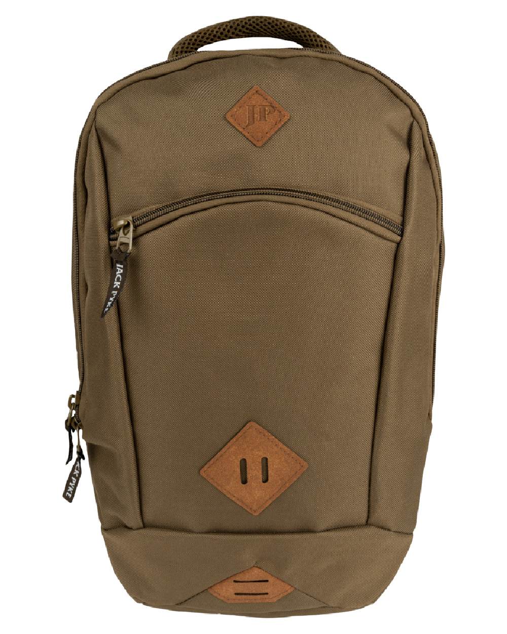 Olive Brown Jack Pyke Kestrel Rucksack on white background 