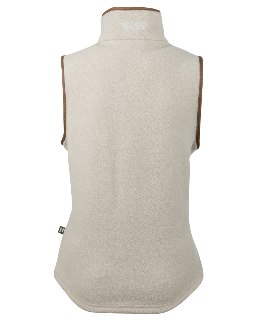 Mushroom coloured Jack Pyke Ladies Countryman Fleece Gilet on white background 