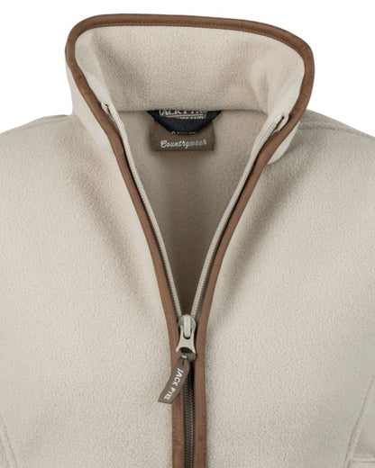 Mushroom coloured Jack Pyke Ladies Countryman Fleece Gilet on white background 