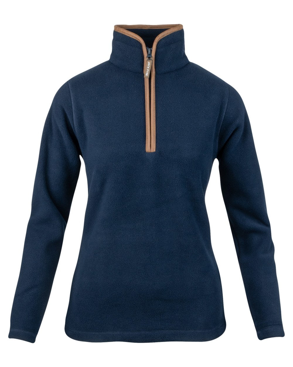 Navy coloured Jack Pyke Ladies Fleece Pullover on white background 
