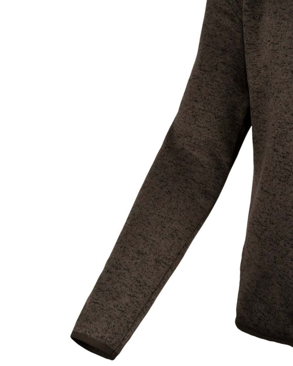 Brown Fleck Coloured Jack Pyke Melange Quarter Zip Fleece On A White Background 