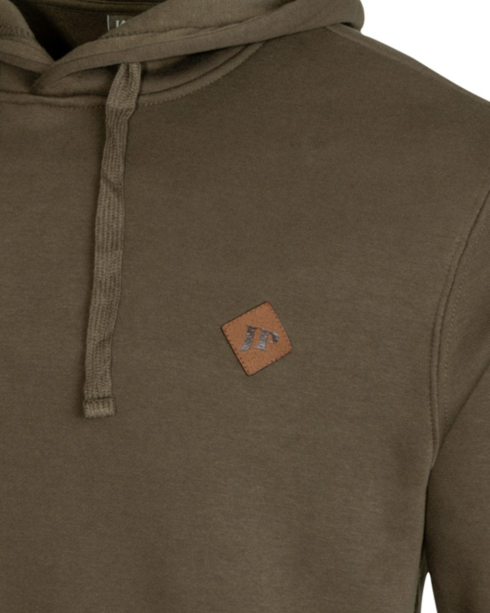 Olive Coloured Jack Pyke Mens Dalesman Hoodie on white background 