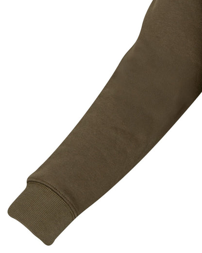 Olive Coloured Jack Pyke Mens Dalesman Hoodie on white background 