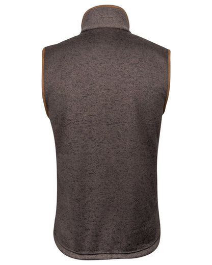 Brown Coloured Jack Pyke Mens Melange Fleece Gilet on white background 