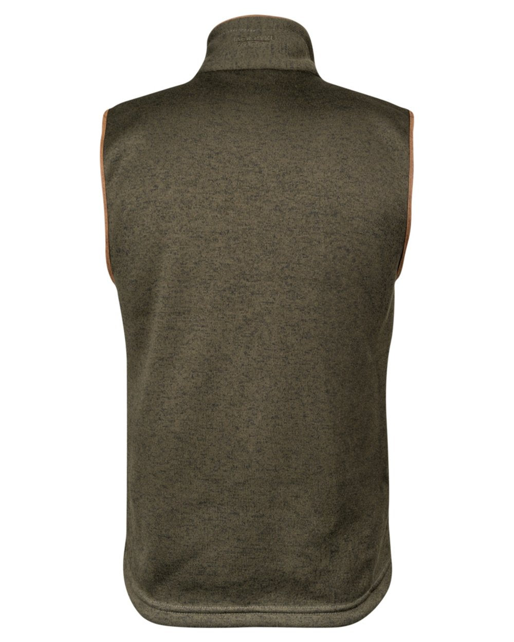 Dark Olive Coloured Jack Pyke Mens Melange Fleece Gilet on white background 