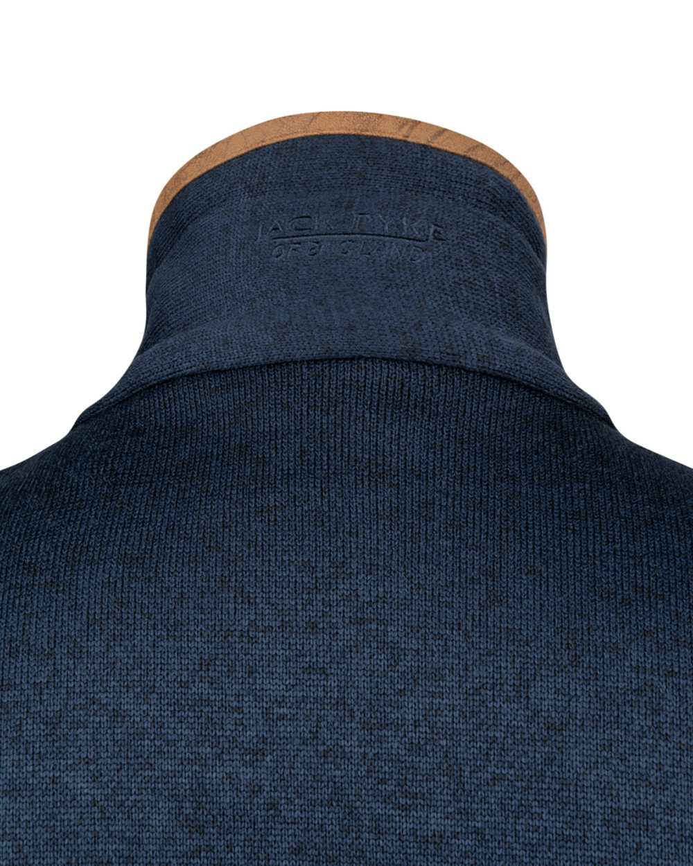 Navy Coloured Jack Pyke Mens Melange Fleece Gilet on white background 