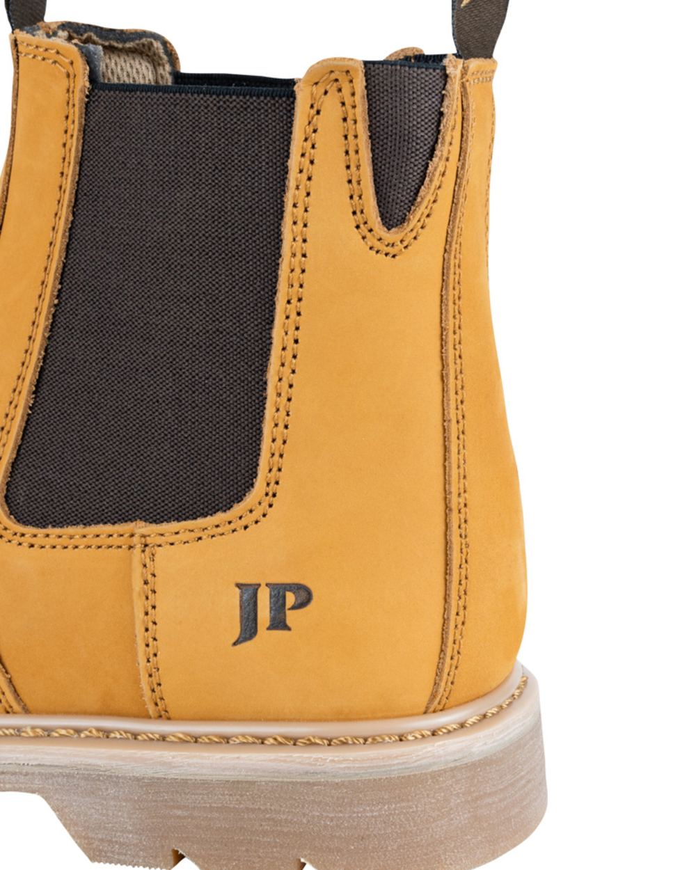 Honey coloured Jack Pyke Mens Safety Dealer Boots on white background 