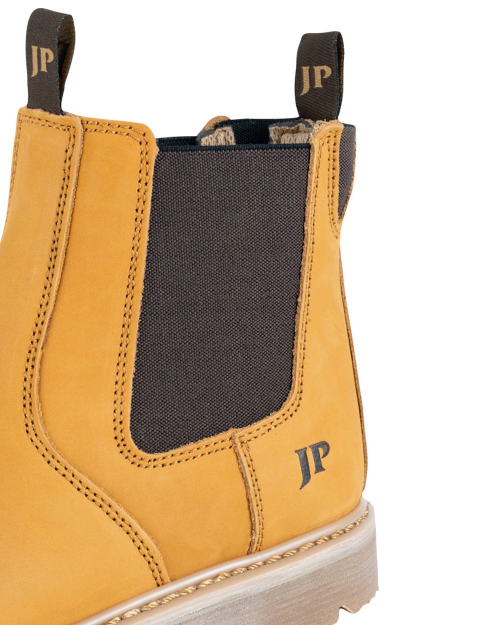 Honey coloured Jack Pyke Mens Safety Dealer Boots on white background 