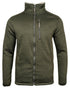 Dark Olive Coloured Jack Pyke Mens Scandinavian Fleece Jacket on white background 