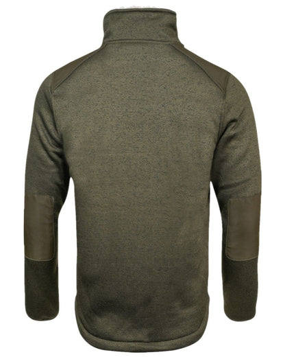 Dark Olive Coloured Jack Pyke Mens Scandinavian Fleece Jacket on white background 