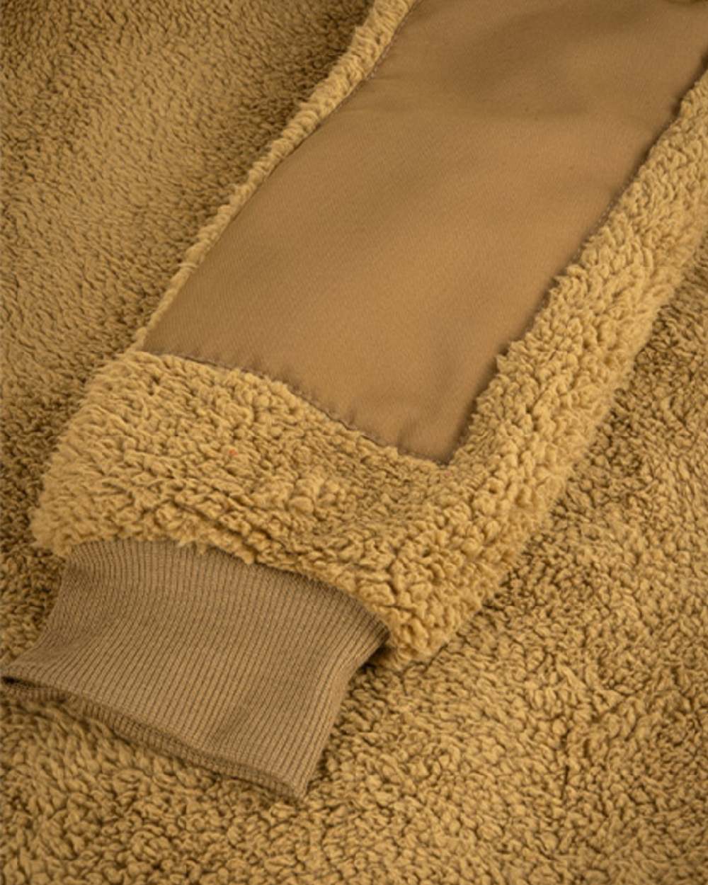 Camel Coloured Jack Pyke Mens Sherpa Fleece Hoodie Gen 2 on white background 