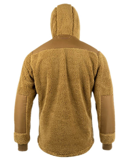 Camel Coloured Jack Pyke Mens Sherpa Fleece Hoodie Gen 2 on white background 