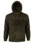 Dark Olive Coloured Jack Pyke Mens Sherpa Fleece Hoodie Gen 2 on white background 