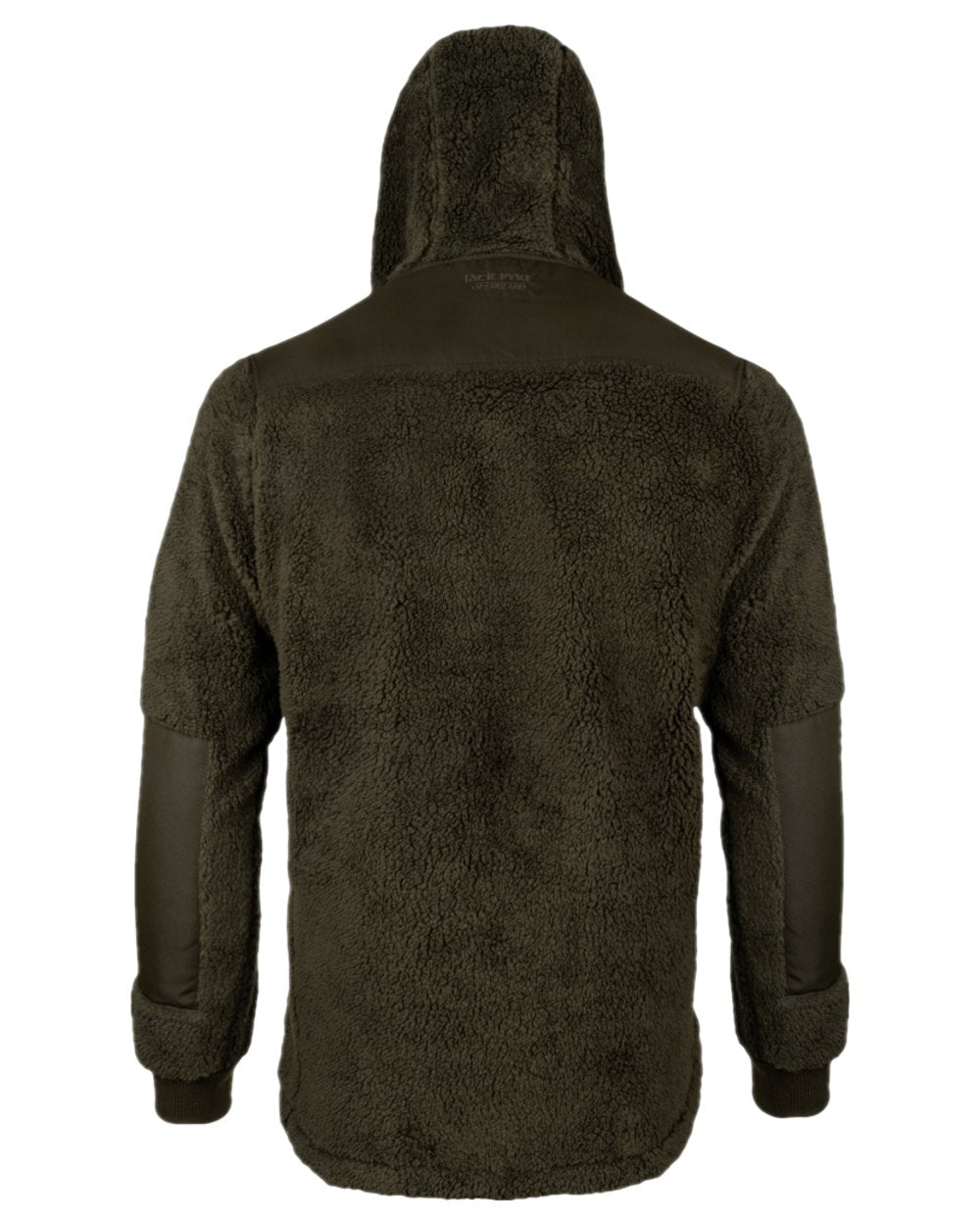 Dark Olive Coloured Jack Pyke Mens Sherpa Fleece Hoodie Gen 2 on white background 