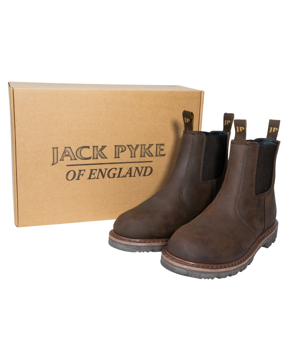 Brown Coloured Jack Pyke Mens Shires Dealer Boots on white background 
