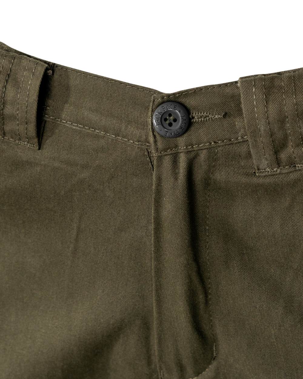 Green Coloured Jack Pyke Mens Technical Work Trousers on white background 