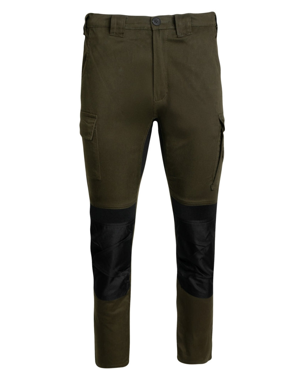Green Coloured Jack Pyke Mens Technical Work Trousers on white background 