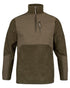 Dark Olive coloured Jack Pyke Rannock Fleece Pullover on white background 
