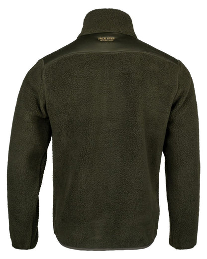 Dark Olive coloured Jack Pyke Sherpa Pullover on white background 