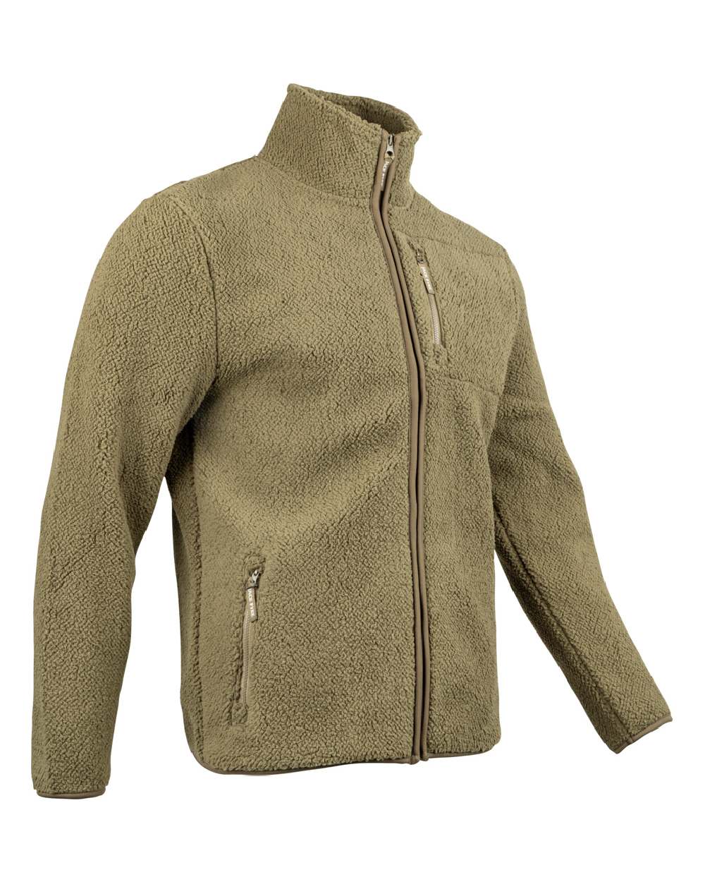 Green coloured Jack Pyke Shires Fleece Jacket on white background 