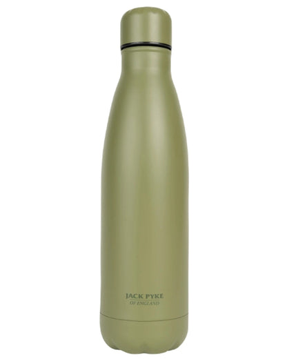 Matt Green coloured Jack Pyke Thermal Bottle on white background 