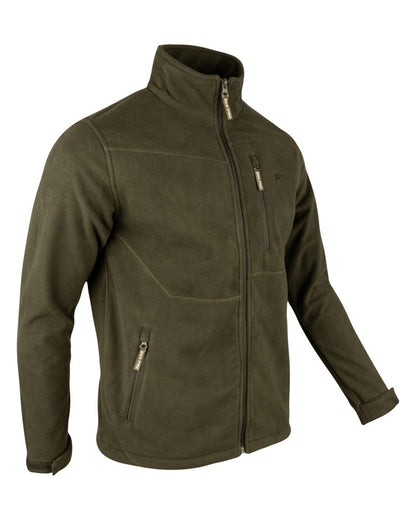 Green coloured Jack Pyke Waterproof Fleece Jacket on white background 