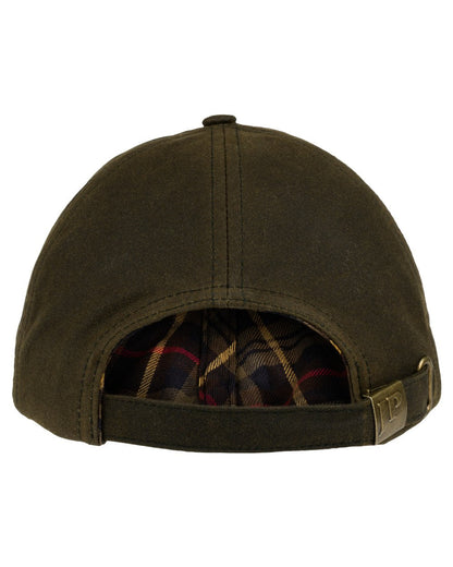 Green coloured Jack Pyke Wax Baseball Cap on white background 