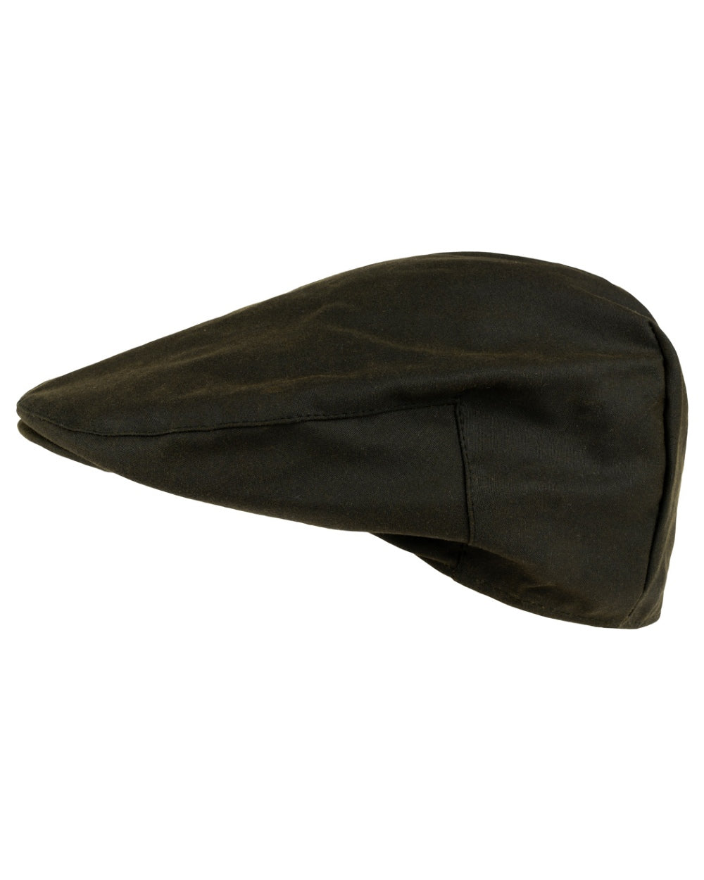 Green coloured Jack Pyke Wax Flat Cap on white background 