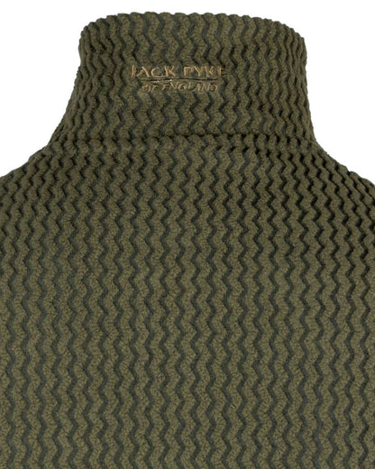 Green coloured Jack Pyke Z Fleece Pullover on white background 