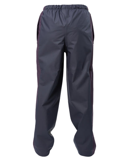 Navy coloured Kaiwaka Agtex Lady Of The Land Overtrousers on white background 