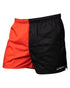 Black Red coloured Kaiwaka Mens Shorts on white background 