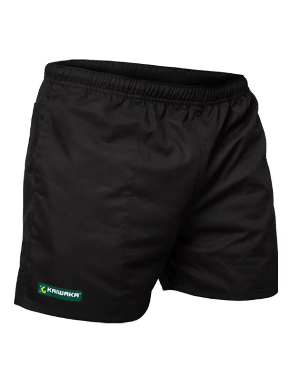 Black coloured Kaiwaka Mens Shorts on white background 